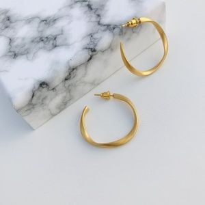 Gold Plated Valencia Twisted Hoops